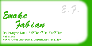 emoke fabian business card